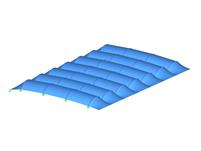 Dach membranowy nad kortem tenisowym w Belin-Béliet, Francja